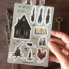 Woodland Witch's House Vinyl Sticker Sheet