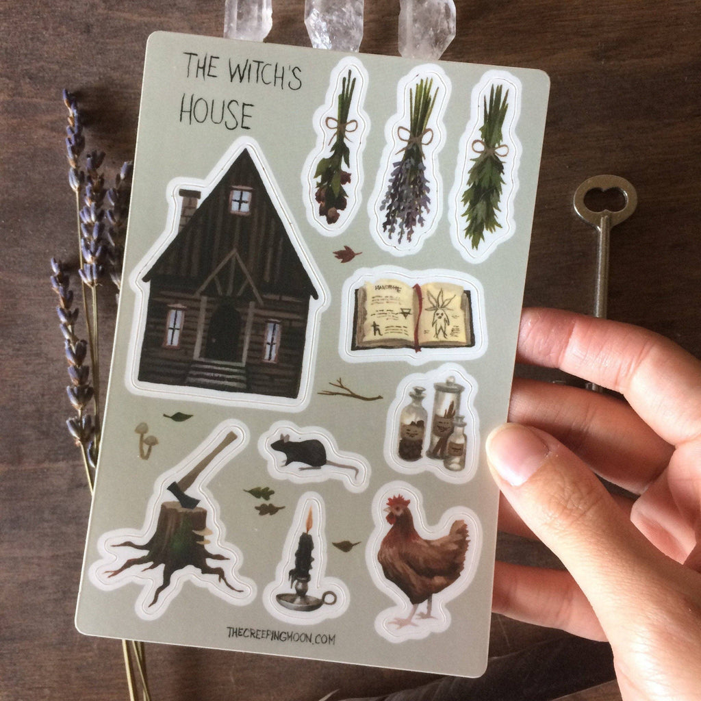 Woodland Witch's House Vinyl Sticker Sheet