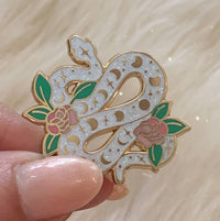 Snake & Flowers Embroidered Patch