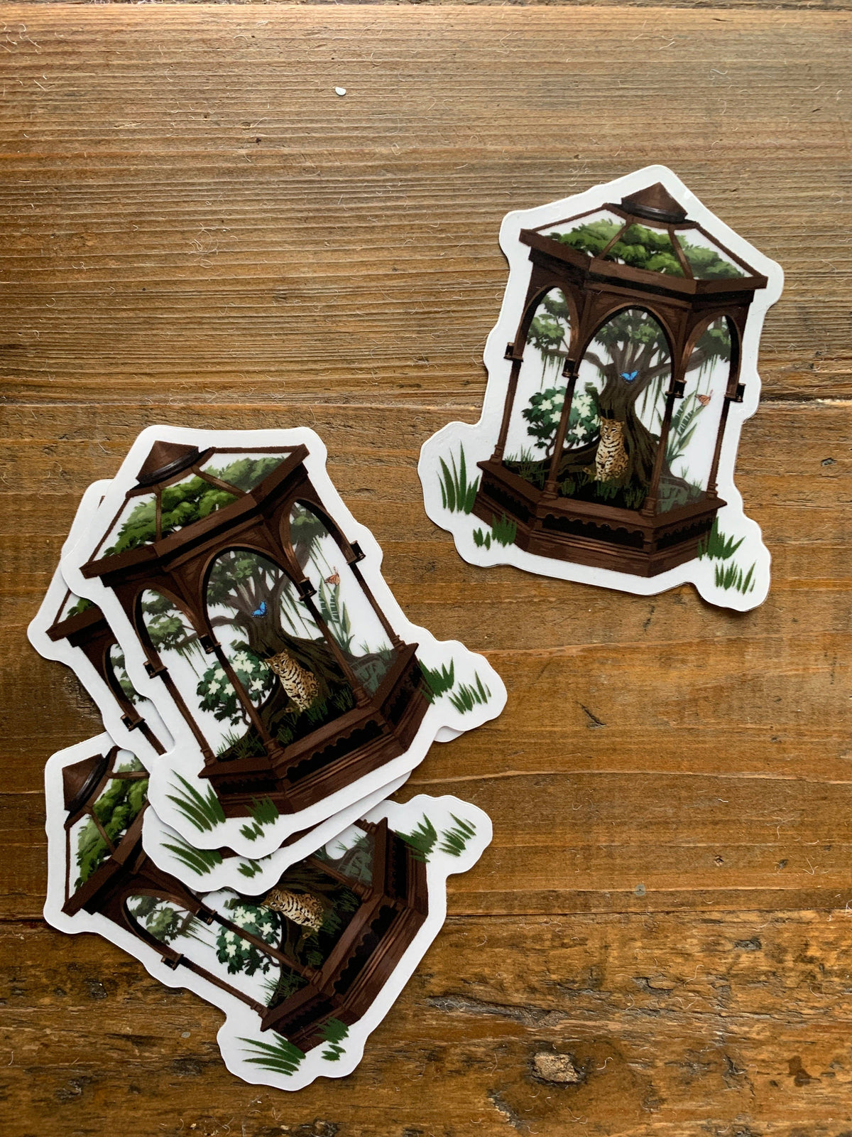 Victorian Terrarium Clear Vinyl Sticker