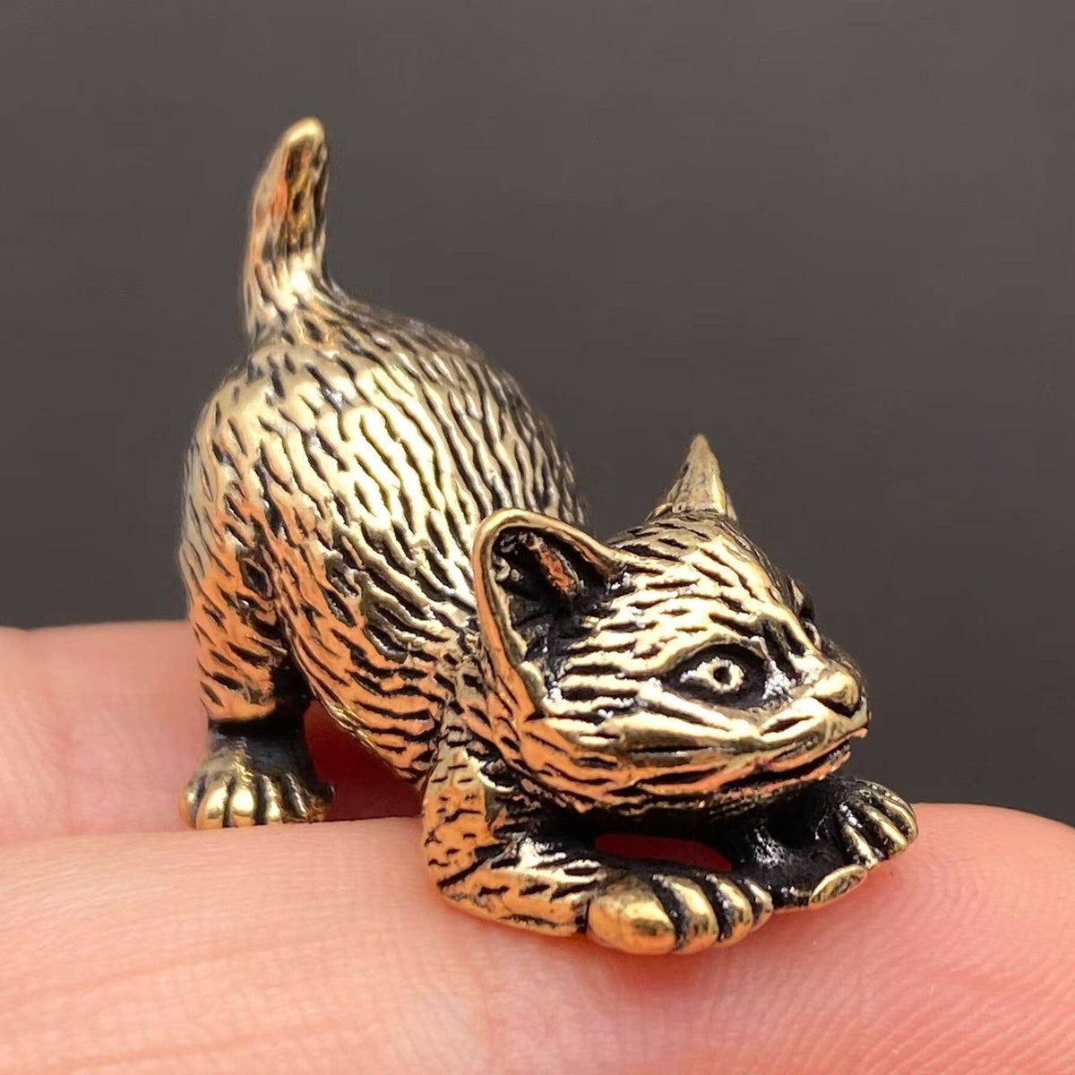 Brass Kitten Decoration