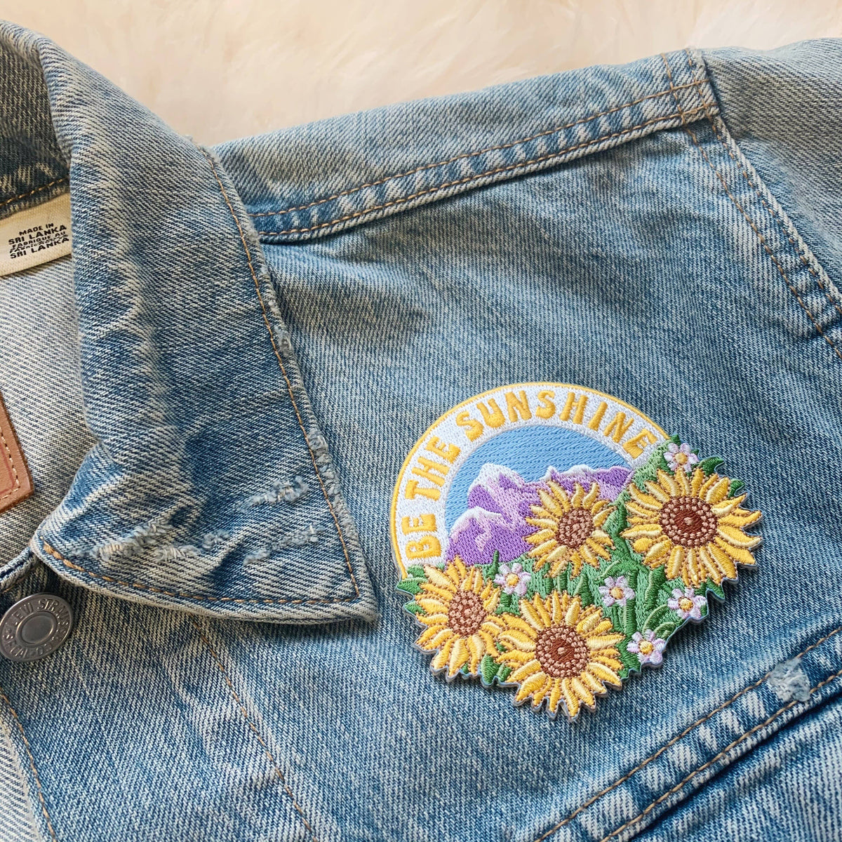 Be the Sunshine Sunflower Embroidered Patch