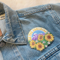 Be the Sunshine Sunflower Embroidered Patch