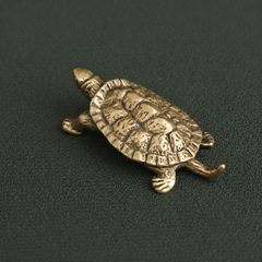 Antique Brass Money Turtle Figurine