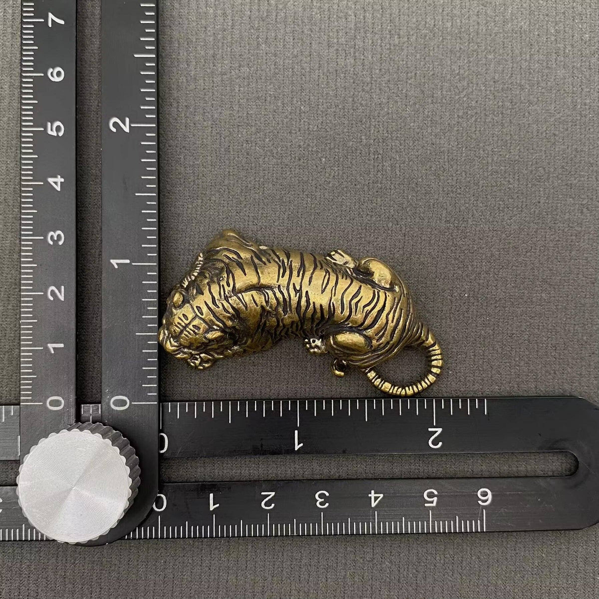 Brass Lying Tiger Decoration