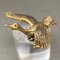 Brass Flying Crane Figurine