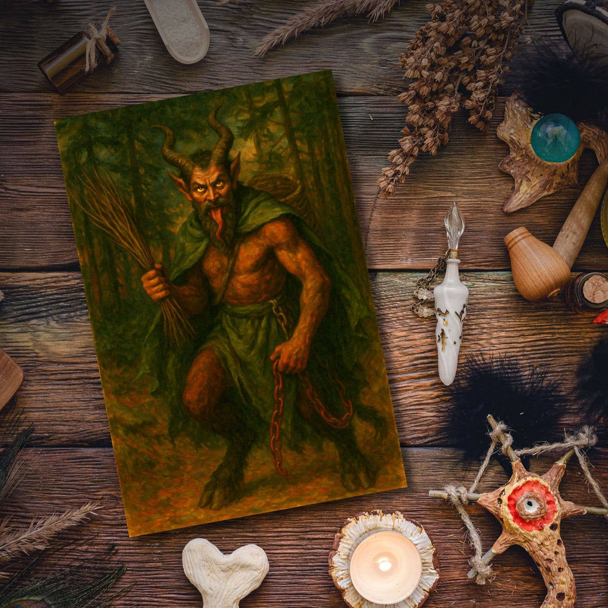 Krampus Yule Greeting Card