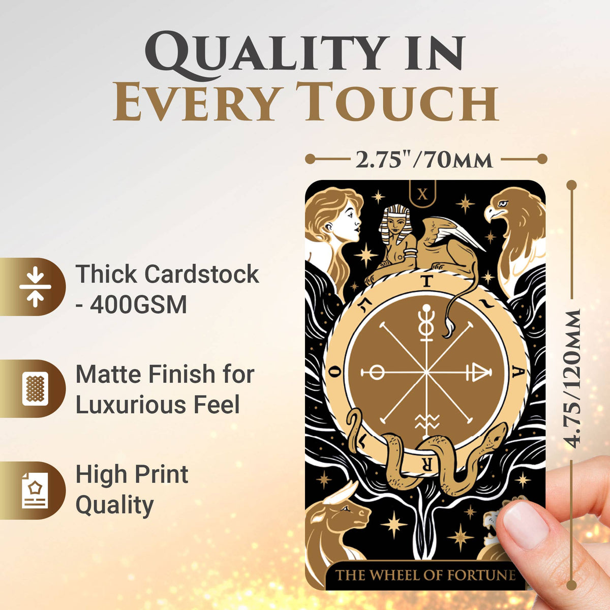 Wyspell Starlight Tarot Cards: Gold Edition