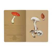 White Mushroom A4 Lined Notebook