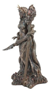 Hecate Goddess of Magic with Serpent Bronze Statue