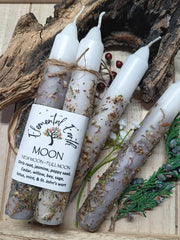 Moon Herbal Ritual Candles | New Moon & Full Moon Pair for Lunar Magic