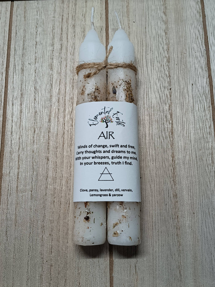 Air Element Herbal Ritual Candles | Clarity, Inspiration & Communication
