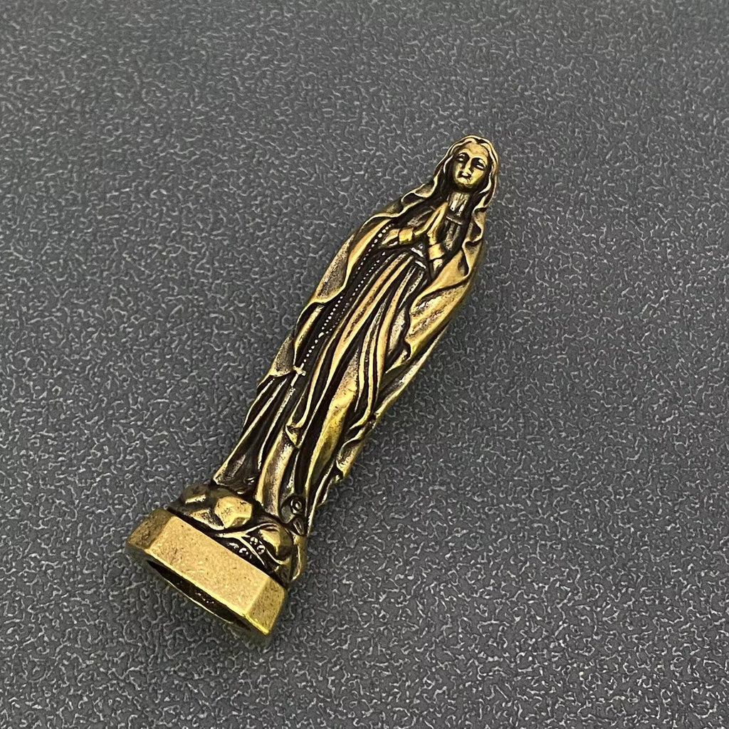 Small Brass Virgin Mary Decoration