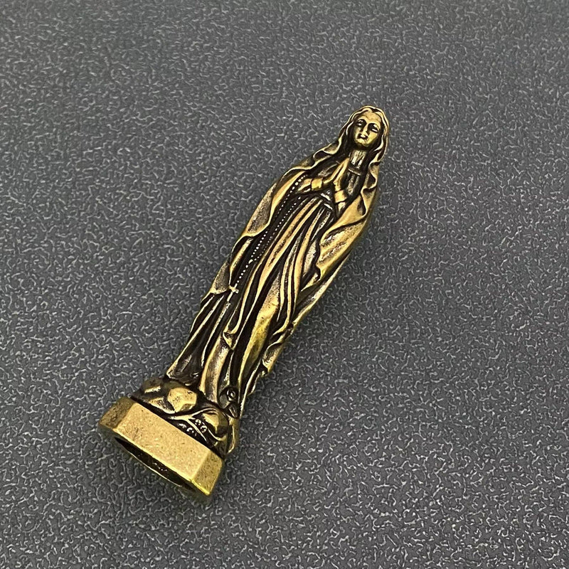 Small Brass Virgin Mary Decoration