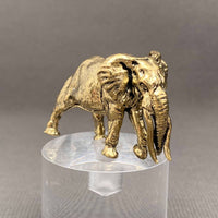 Brass Elephant with Long Tusks Figurine
