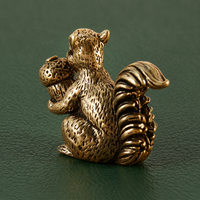 Solid Brass Squirrel Figurine