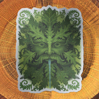 Green Man Matte Mirror PVC-Free Sticker