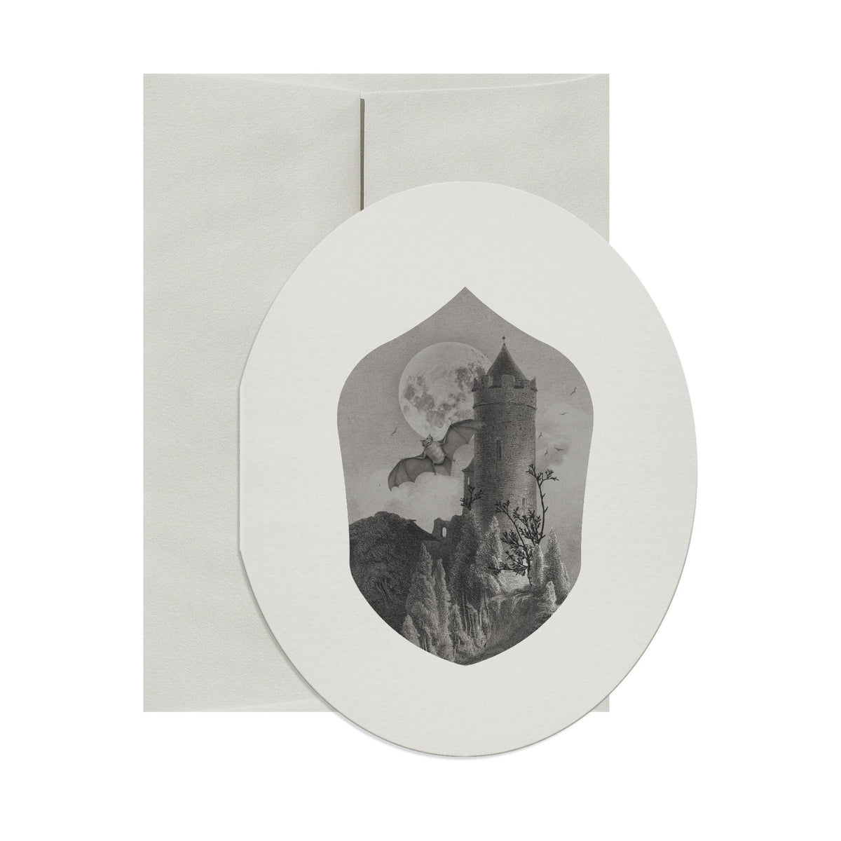 Dark Kingdoms Oval Greeting Card