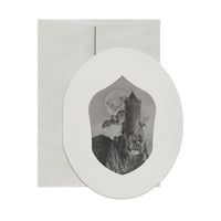Dark Kingdoms Oval Greeting Card