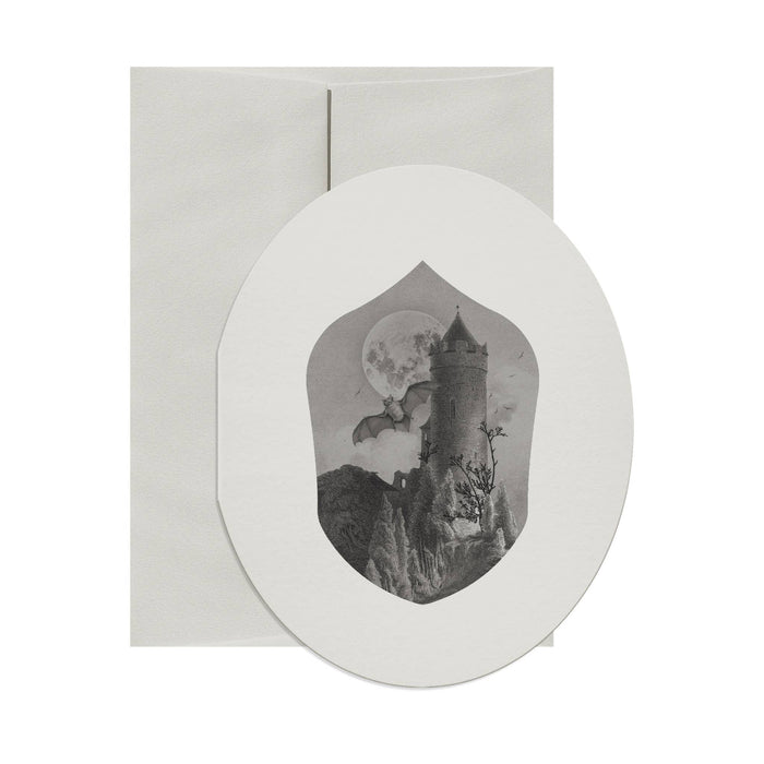Dark Kingdoms Oval Greeting Card