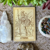Athena Deity Card | Altar Decor | Wall Art | Shelf Leaner