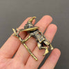 Brass Wizard Frog Decoration