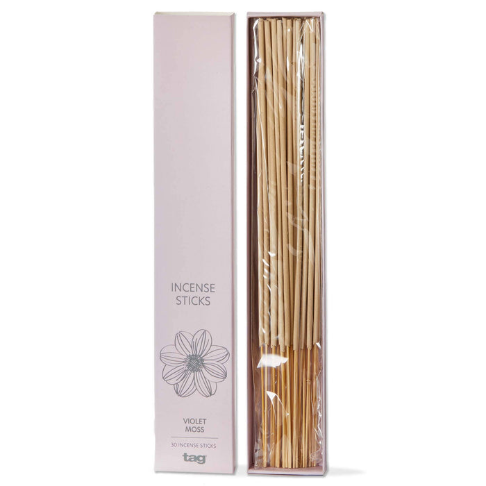 Violet Moss Incense Sticks - Set of 30 Sticks