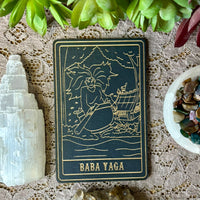 Baby Yaga Deity Card | Altar Decor | Wall Art | Shelf Leaner