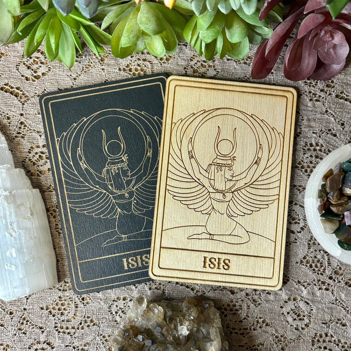 Isis Deity Card | Altar Decor | Wall Art | Shelf Leaner