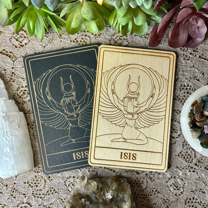 Isis Deity Card | Altar Decor | Wall Art | Shelf Leaner