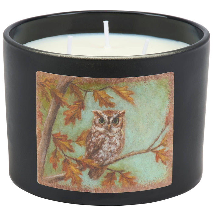 Autumn Owl Three-Wick Soy Candle
