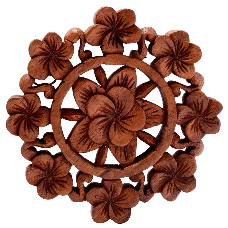 Lotus Flower Wooden Plaque