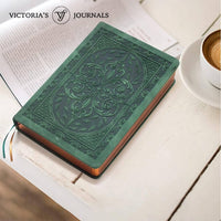 Emerald Green Leather Style Journal