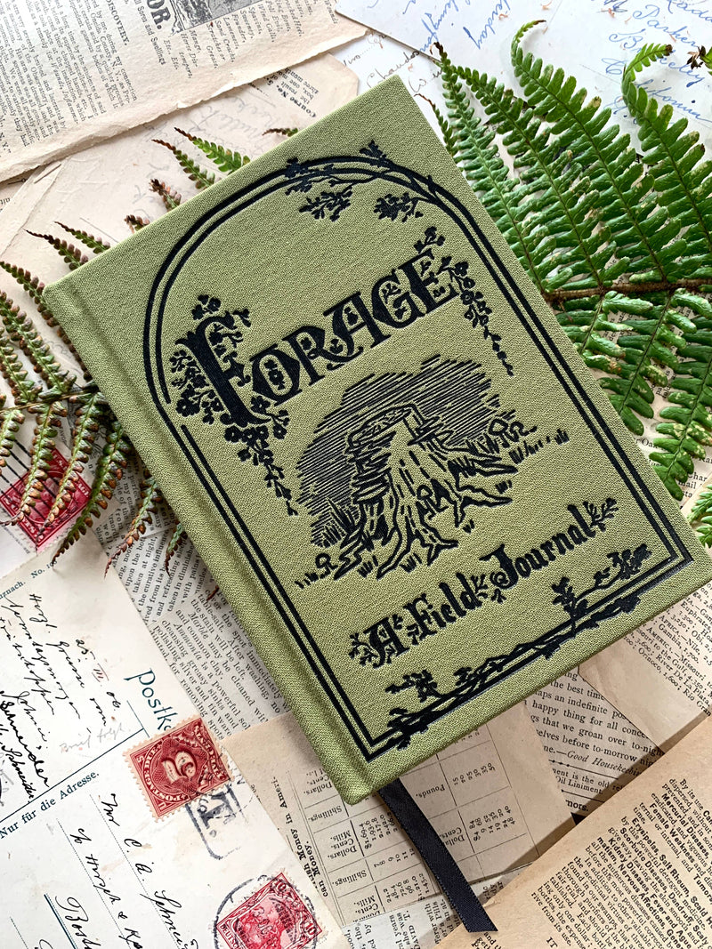 Forage Field Journal with Green Linen Binding