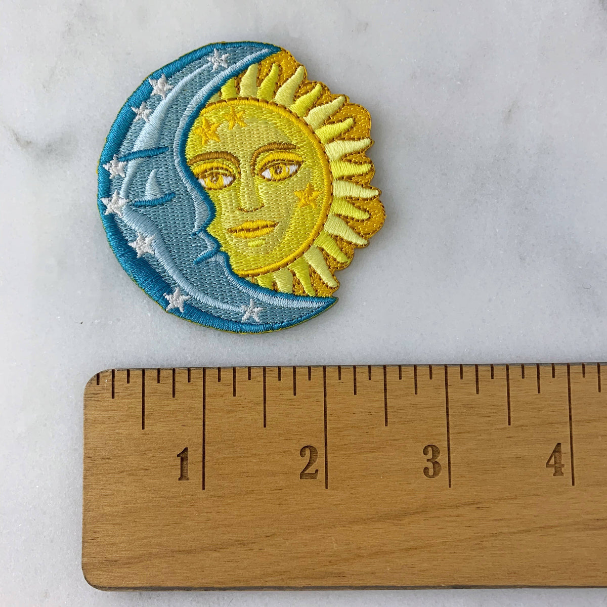 Celestial Sun & Moon Embroidered Patch
