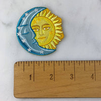 Celestial Sun & Moon Embroidered Patch