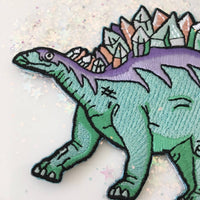 Crystal Stegosaurus Embroidered Patch