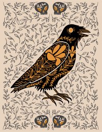 Dark Omens Raven Greeting Card