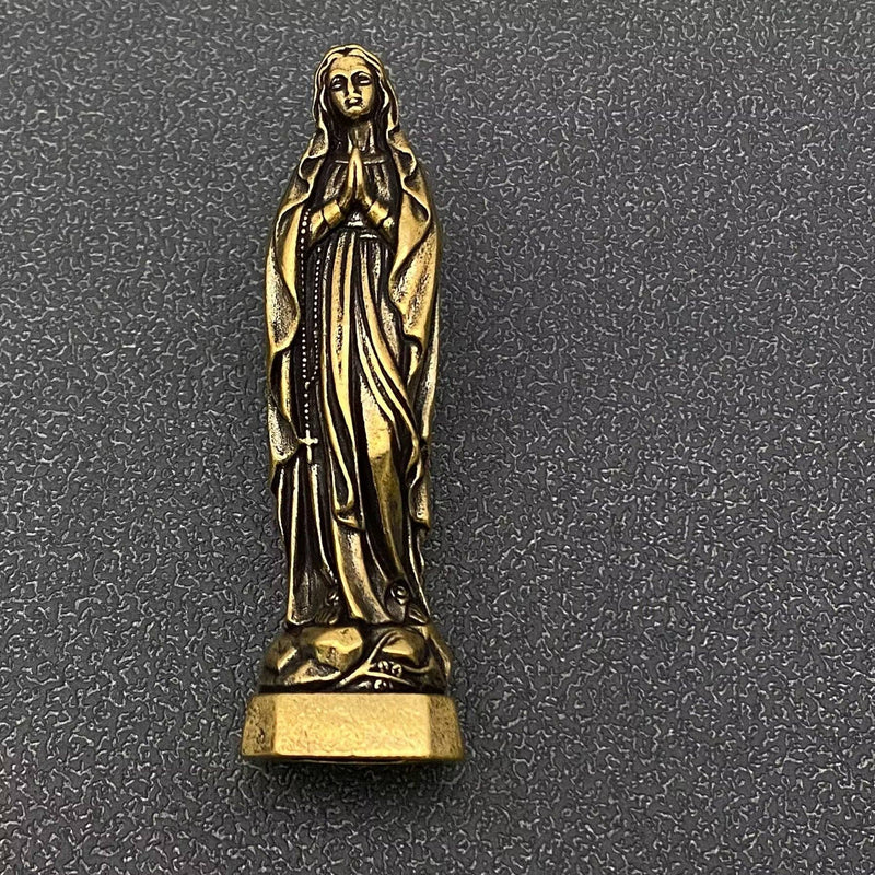 Small Brass Virgin Mary Decoration