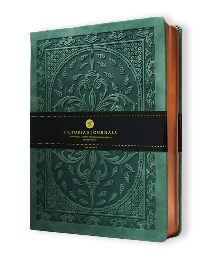 Emerald Green Leather Style Journal