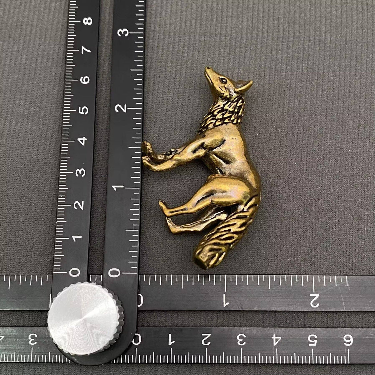 Brass Maned Wolf Figurine