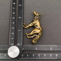Brass Maned Wolf Figurine