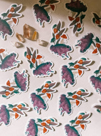Toad with Poison Plants Vinyl Sticker