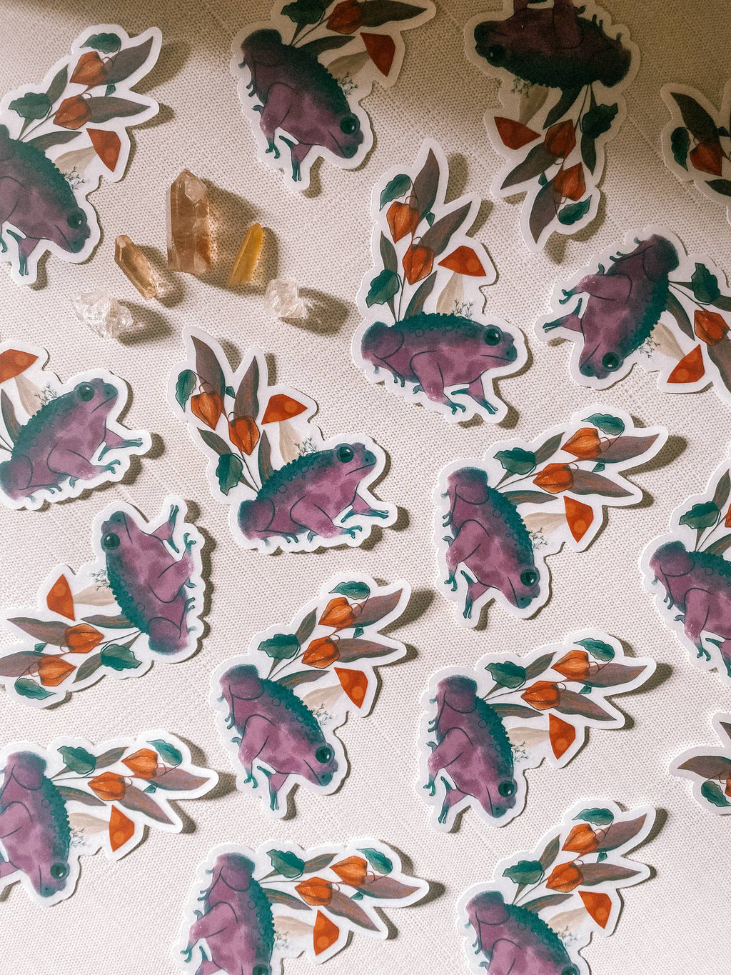 Toad with Poison Plants Vinyl Sticker