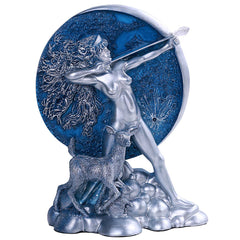 Diana Archer Goddess with Deer & Crescent Moon Statue