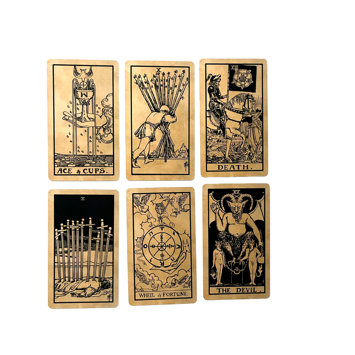 Tea-Stained Rider Waite Tarot Deck