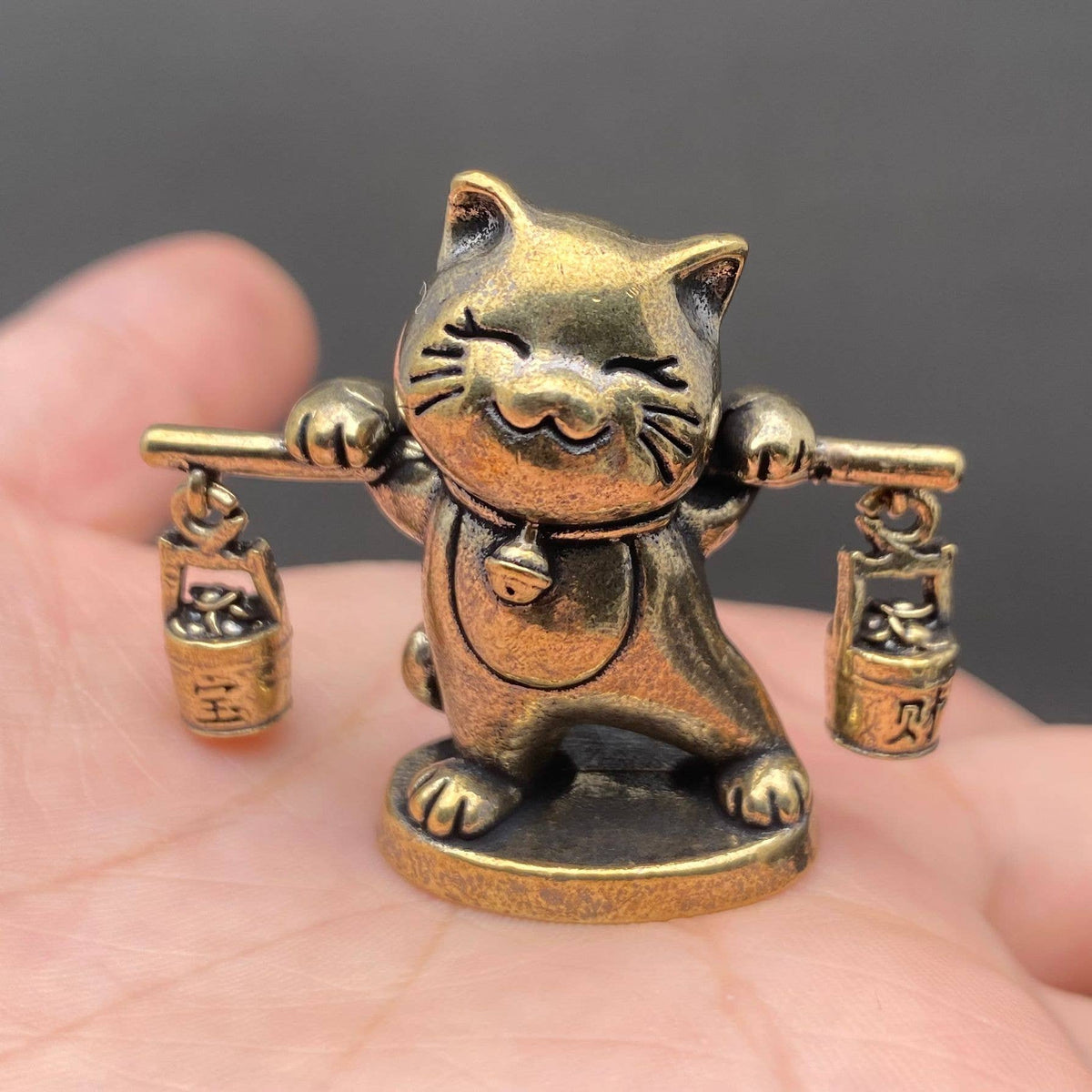 Brass Treasure Cat Decoration