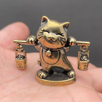 Brass Treasure Cat Decoration