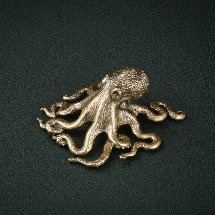 Antique Brass Octopus Figurine