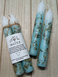 Water Element Herbal Ritual Candles | Intuition, Healing & Emotional Flow